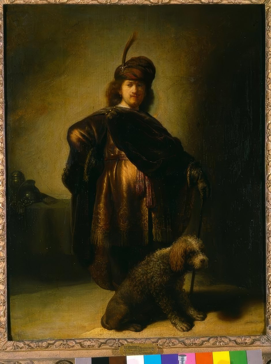 Autorretrato en traje oriental de Rembrandt van Rijn
