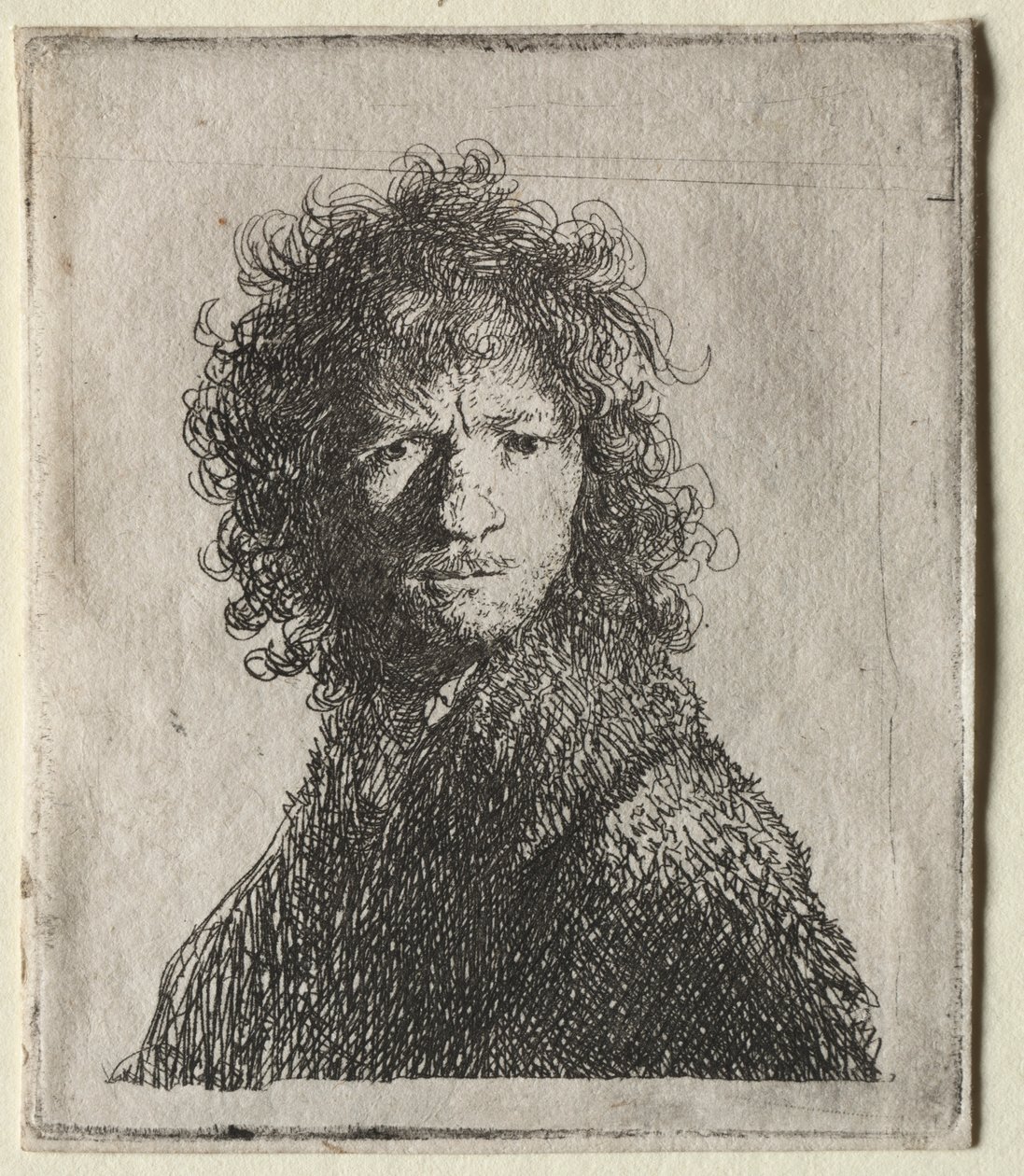 Autorretrato frunciendo el ceño: Busto, 1630 de Rembrandt van Rijn