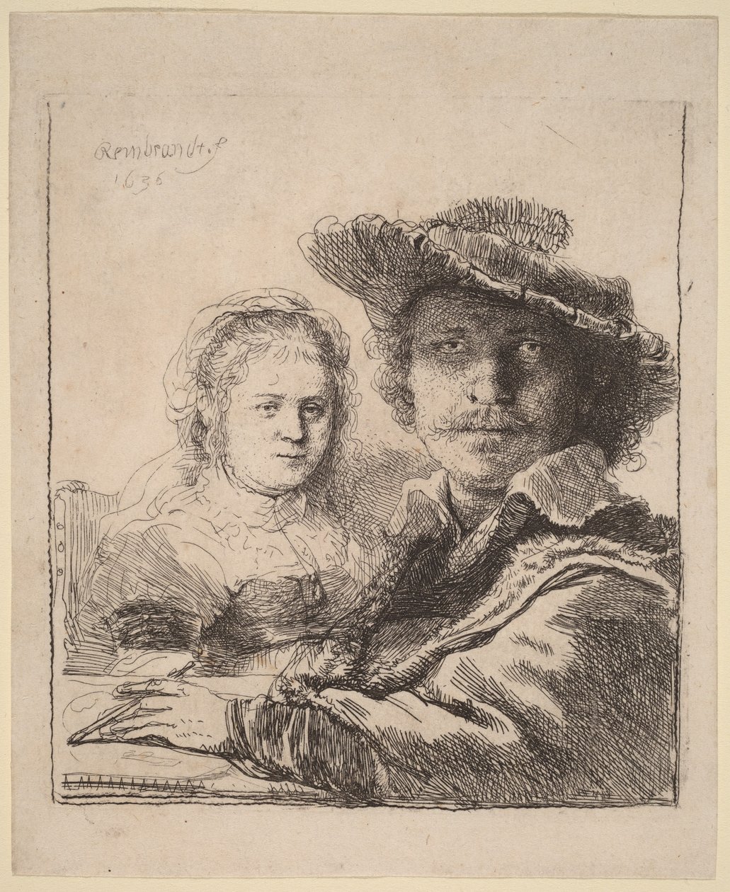 Autorretrato con Saskia de Rembrandt van Rijn