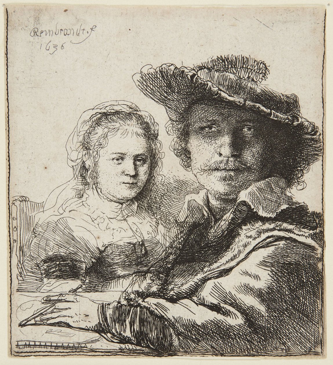 Autorretrato con Saskia de Rembrandt van Rijn