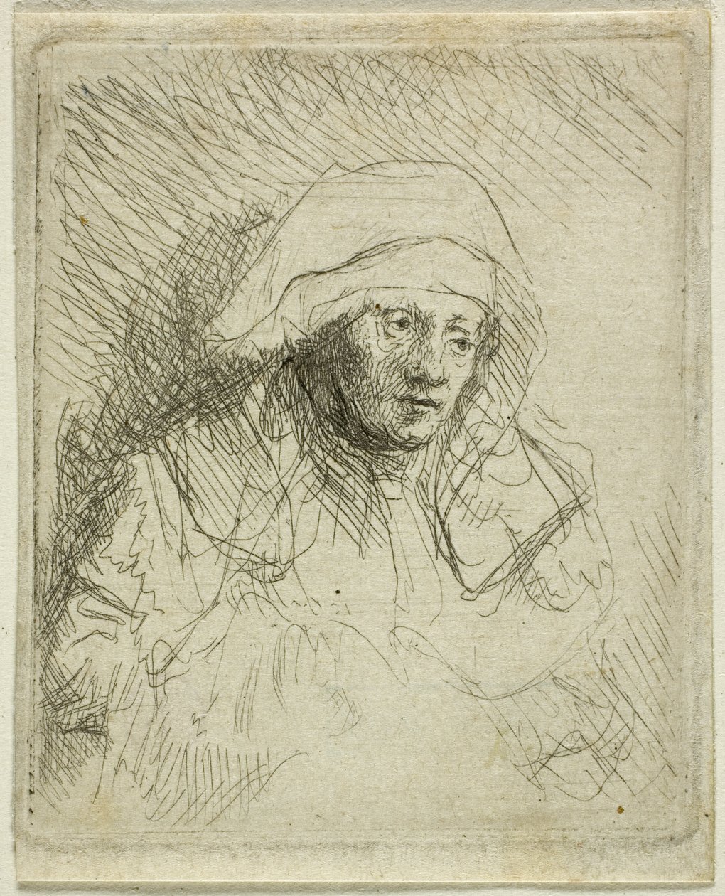 Mujer Enferma con un Gran Tocador Blanco (Saskia) de Rembrandt van Rijn