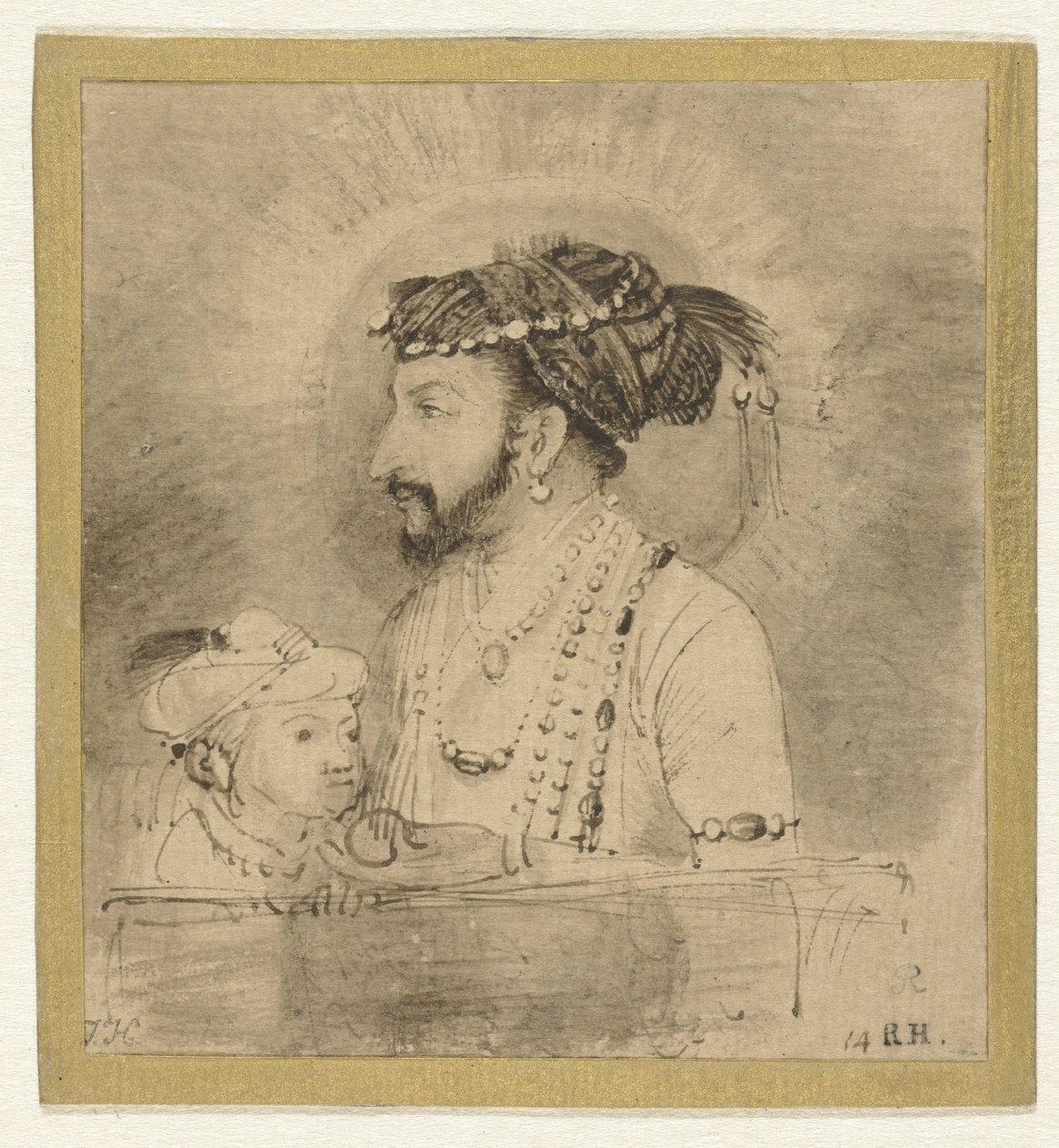 Shah Jahan y su hijo pequeño de Rembrandt van Rijn