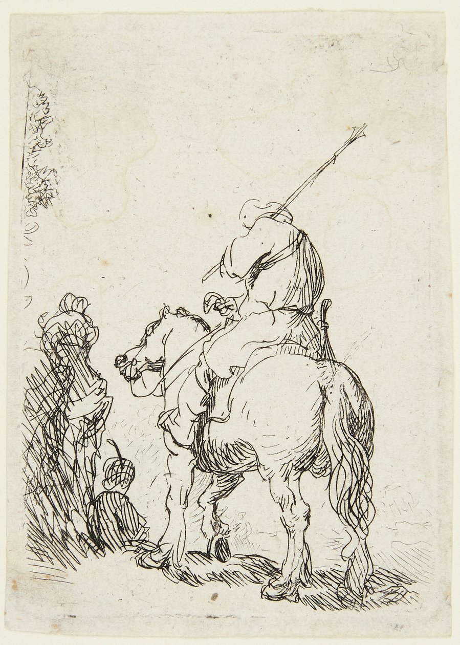 Soldado a caballo de Rembrandt van Rijn