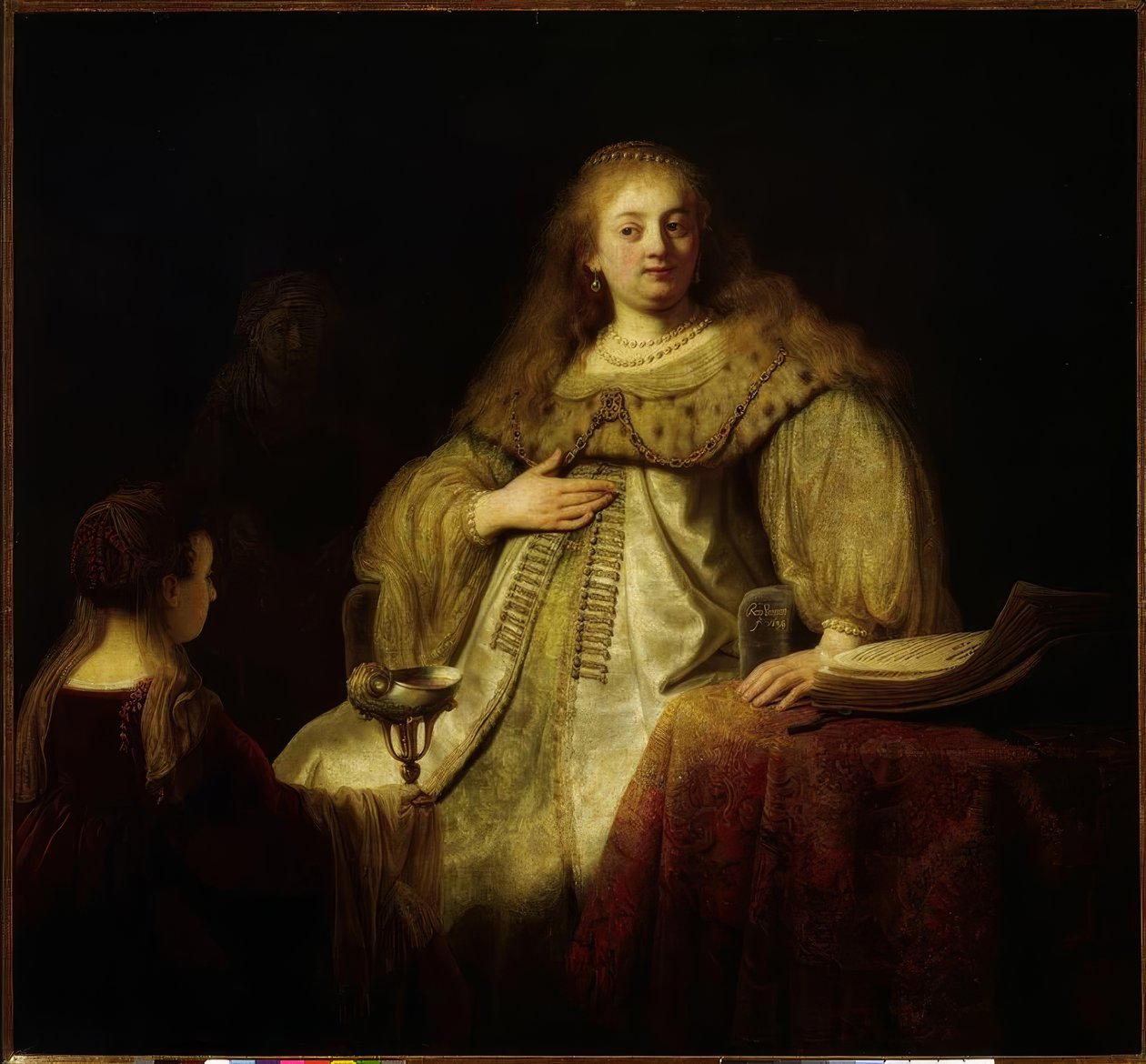 Sofonisba recibe la copa de veneno por orden de su esposo de Rembrandt van Rijn