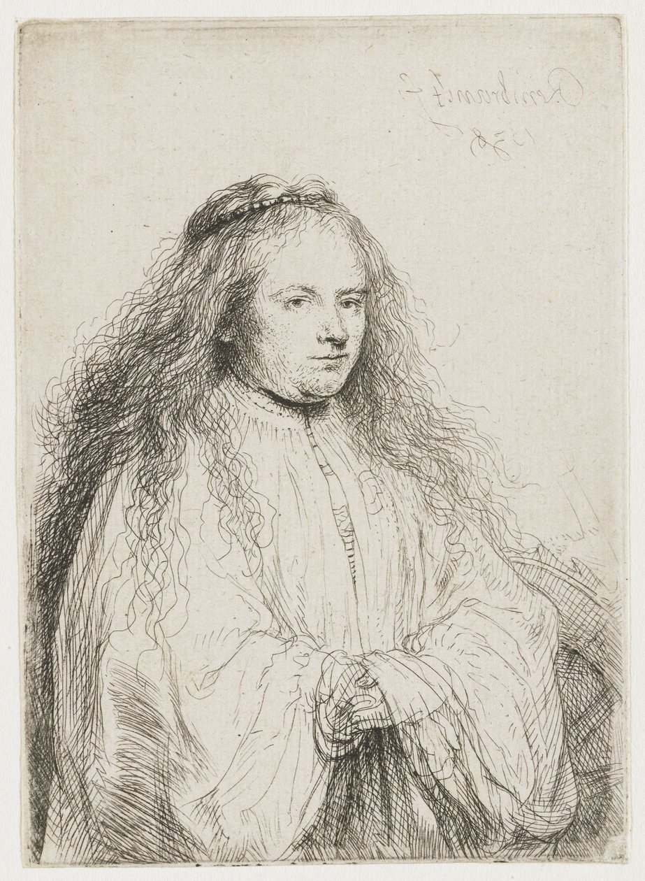 Santa Catalina ("la pequeña novia judía") de Rembrandt van Rijn