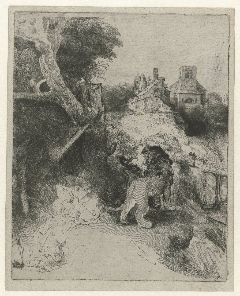 San Jerónimo leyendo en un paisaje italiano
San Jerónimo leyendo en un paisaje italiano de Rembrandt van Rijn
