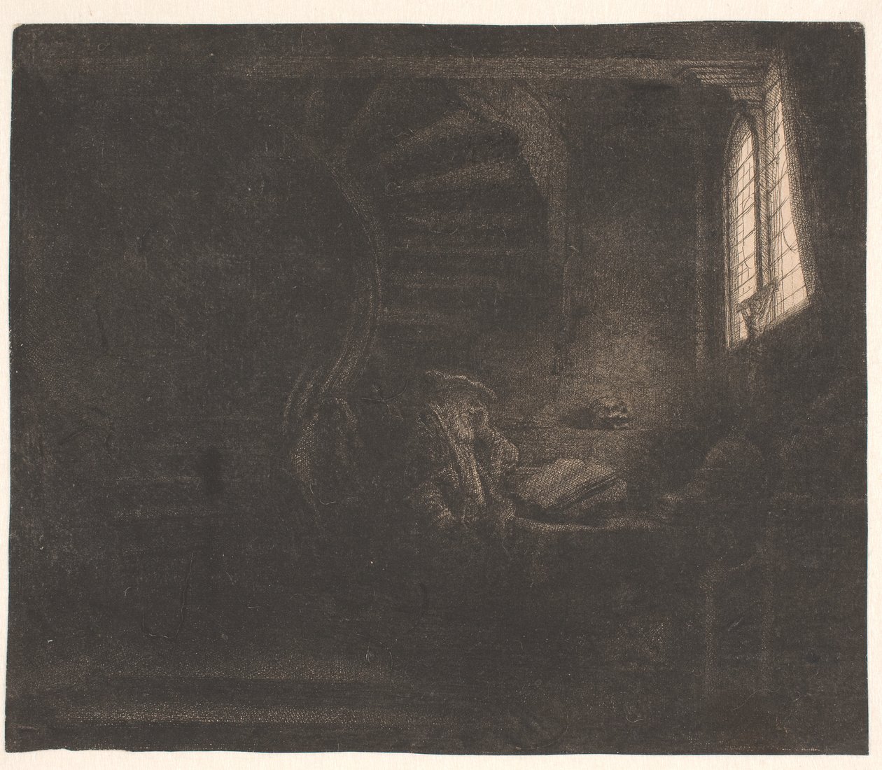San Jerónimo en una habitación oscura de Rembrandt van Rijn