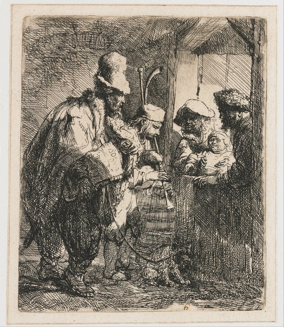 Músicos ambulantes de Rembrandt van Rijn