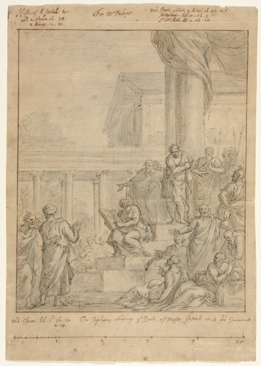 Study for King Josiah Rending his Garments de Rembrandt van Rijn