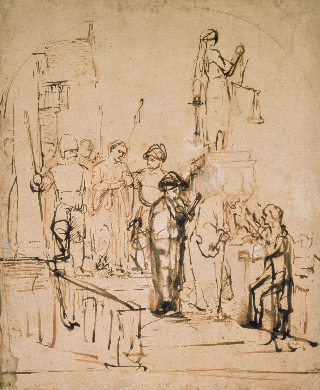 Susana llevada a juicio, siglo XVII de Rembrandt van Rijn