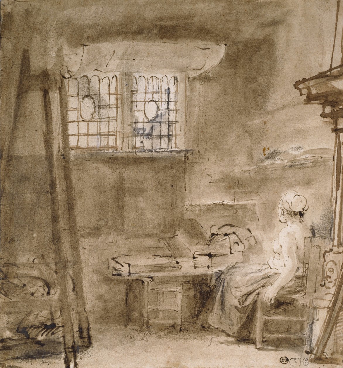 El estudio del artista, 1659 de Rembrandt van Rijn