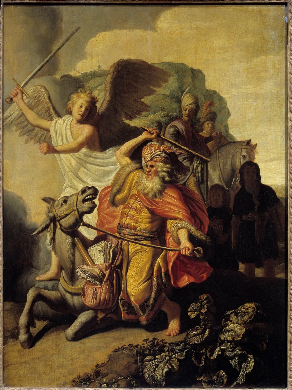 El asno del profeta Balaam, 1626 de Rembrandt van Rijn