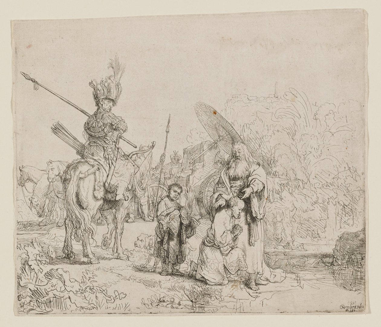 El bautismo del eunuco de Rembrandt van Rijn