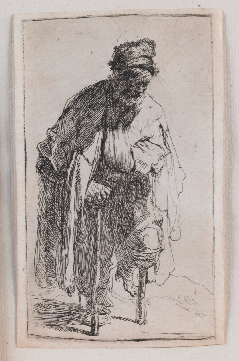 El mendigo con una pierna de palo de Rembrandt van Rijn