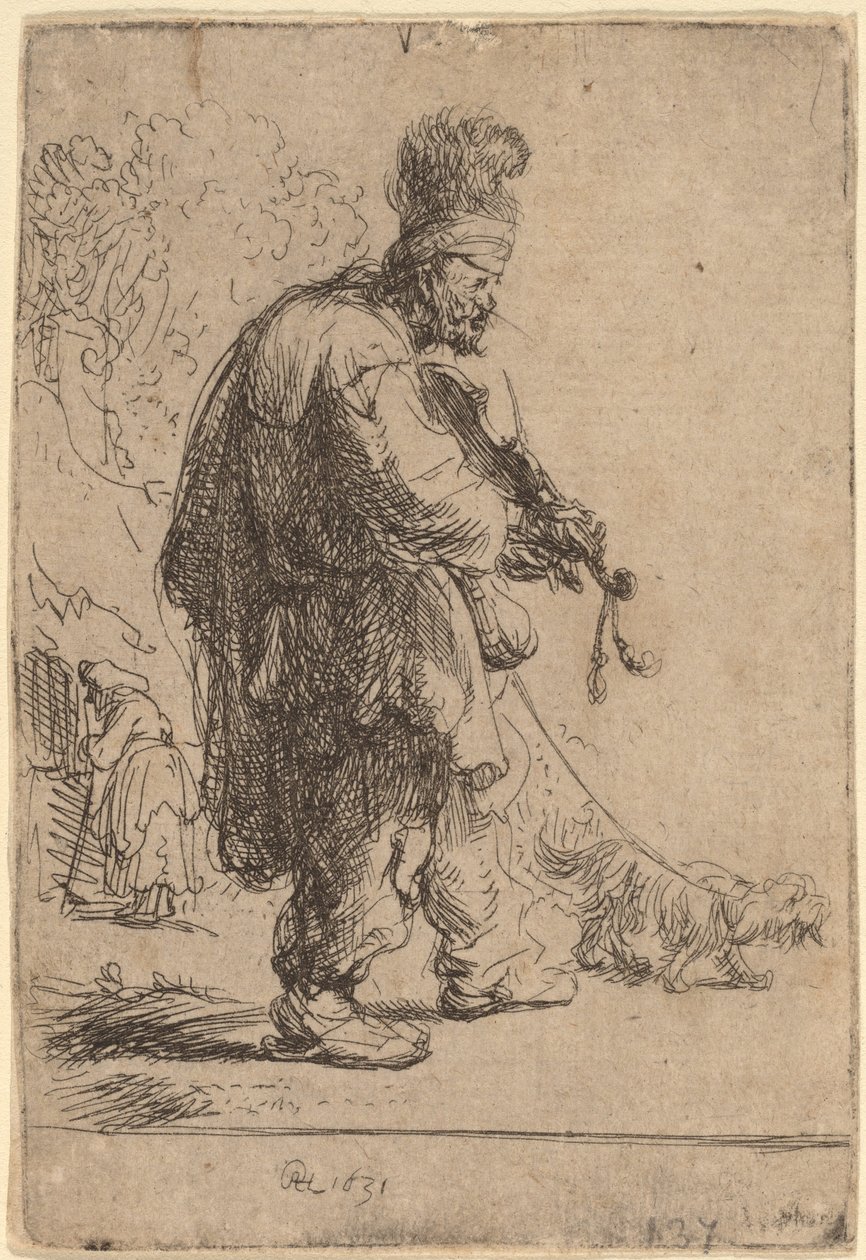 El violinista ciego de Rembrandt van Rijn