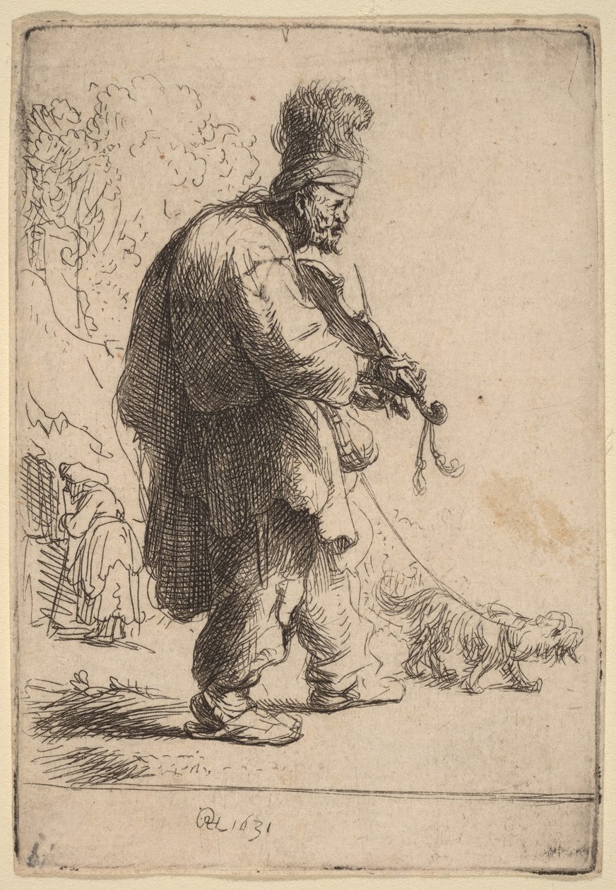 El violinista ciego de Rembrandt van Rijn
