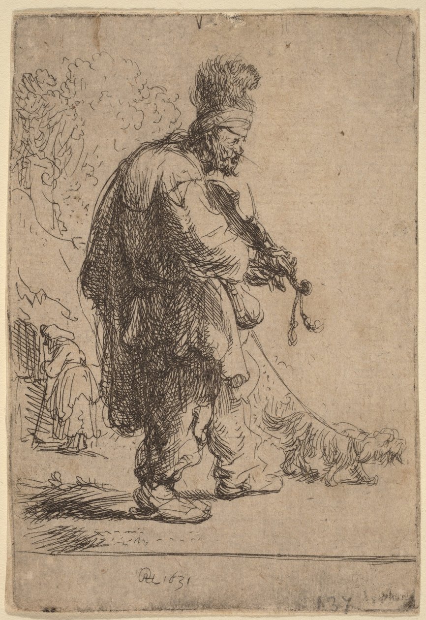 El violinista ciego de Rembrandt van Rijn