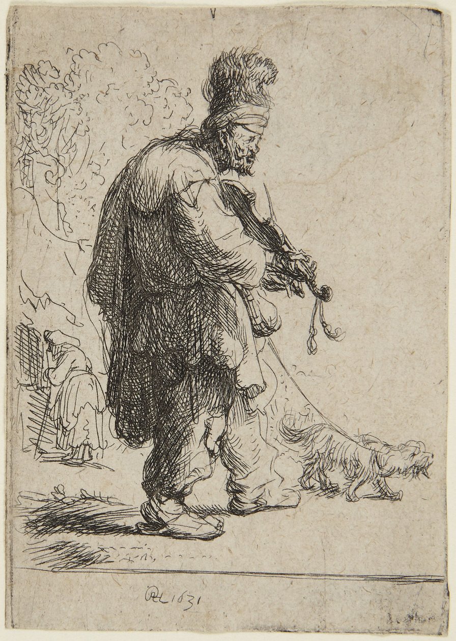 El violinista ciego de Rembrandt van Rijn