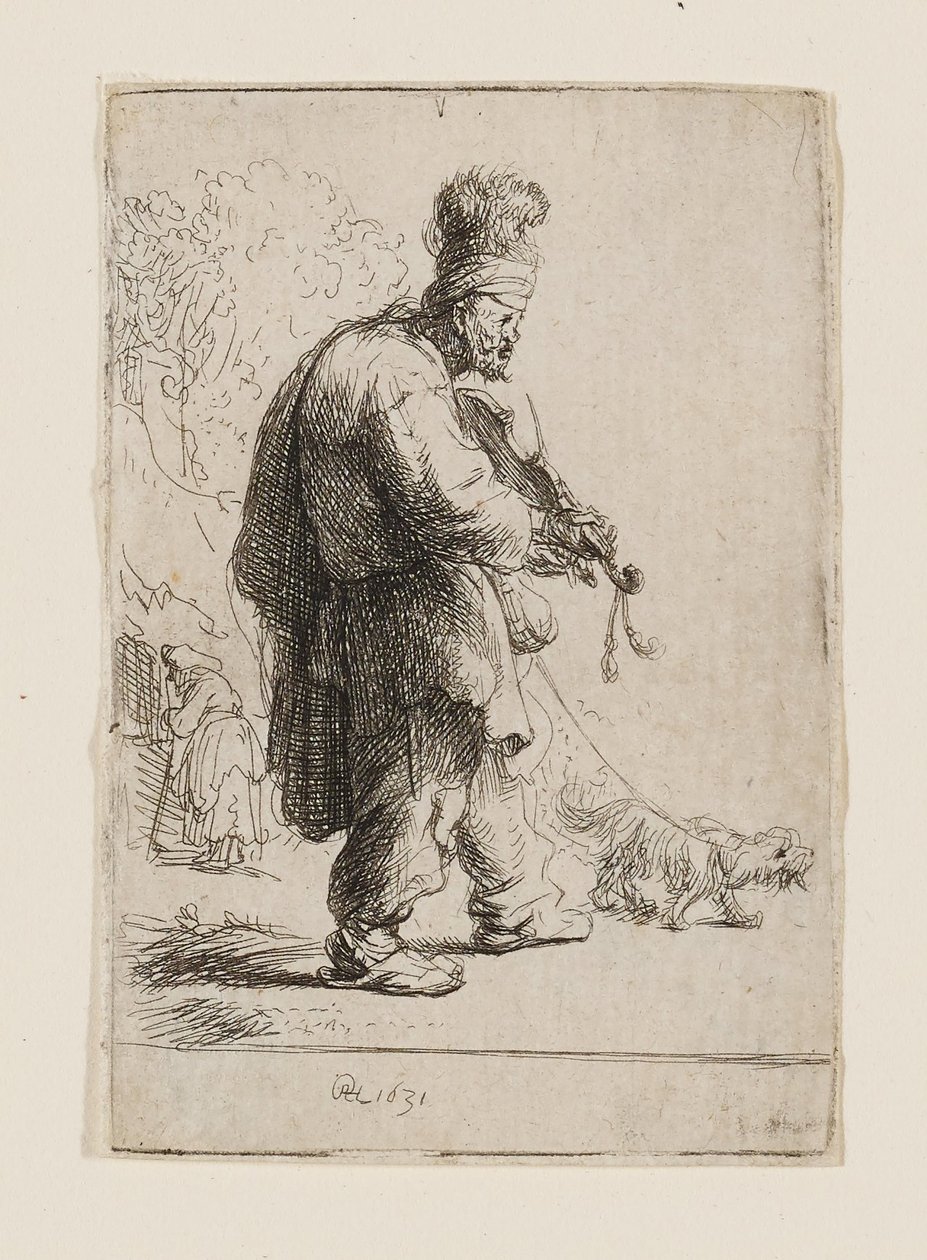 El violinista ciego de Rembrandt van Rijn