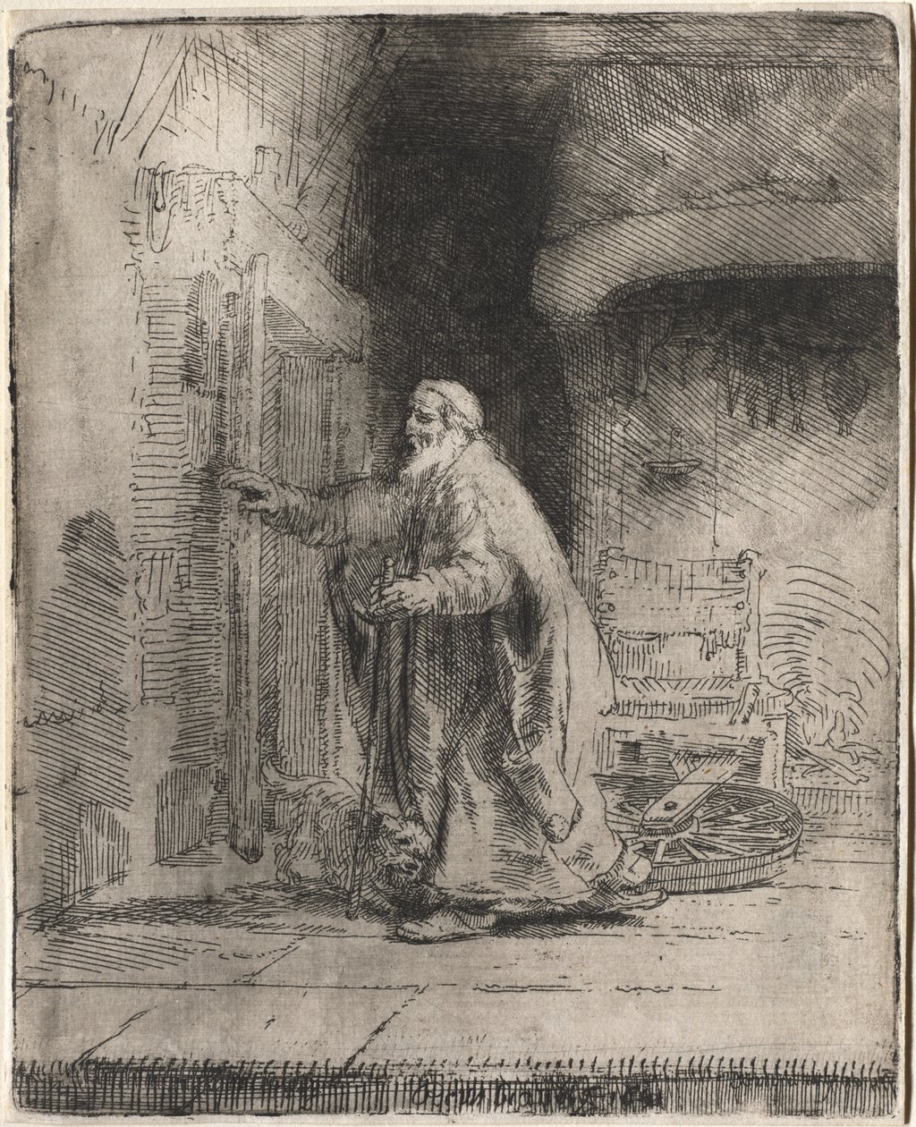 La ceguera de Tobías: la lámina grande de Rembrandt van Rijn