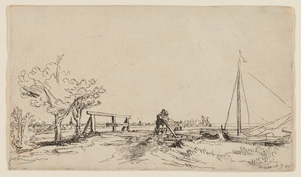 El puente en Klein Kostverloren en el Amstel de Rembrandt van Rijn