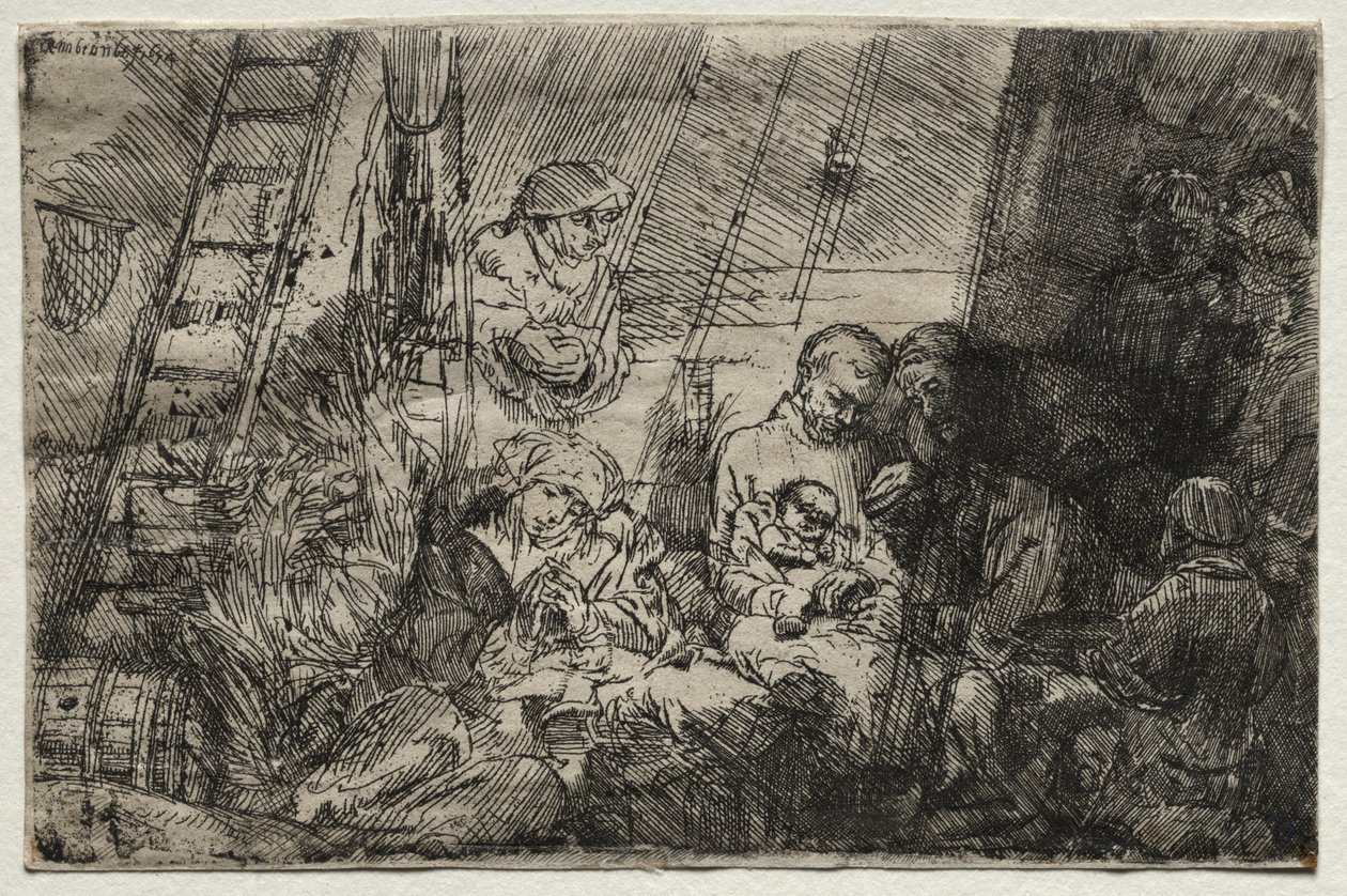 La circuncisión en el establo, 1654 de Rembrandt van Rijn