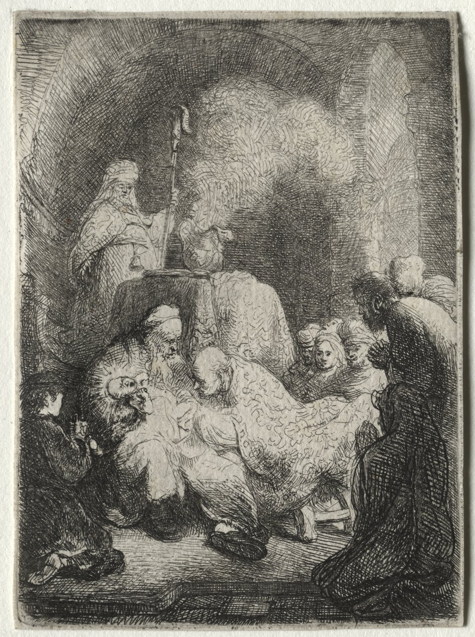 The Circumcision: Small Plate de Rembrandt van Rijn