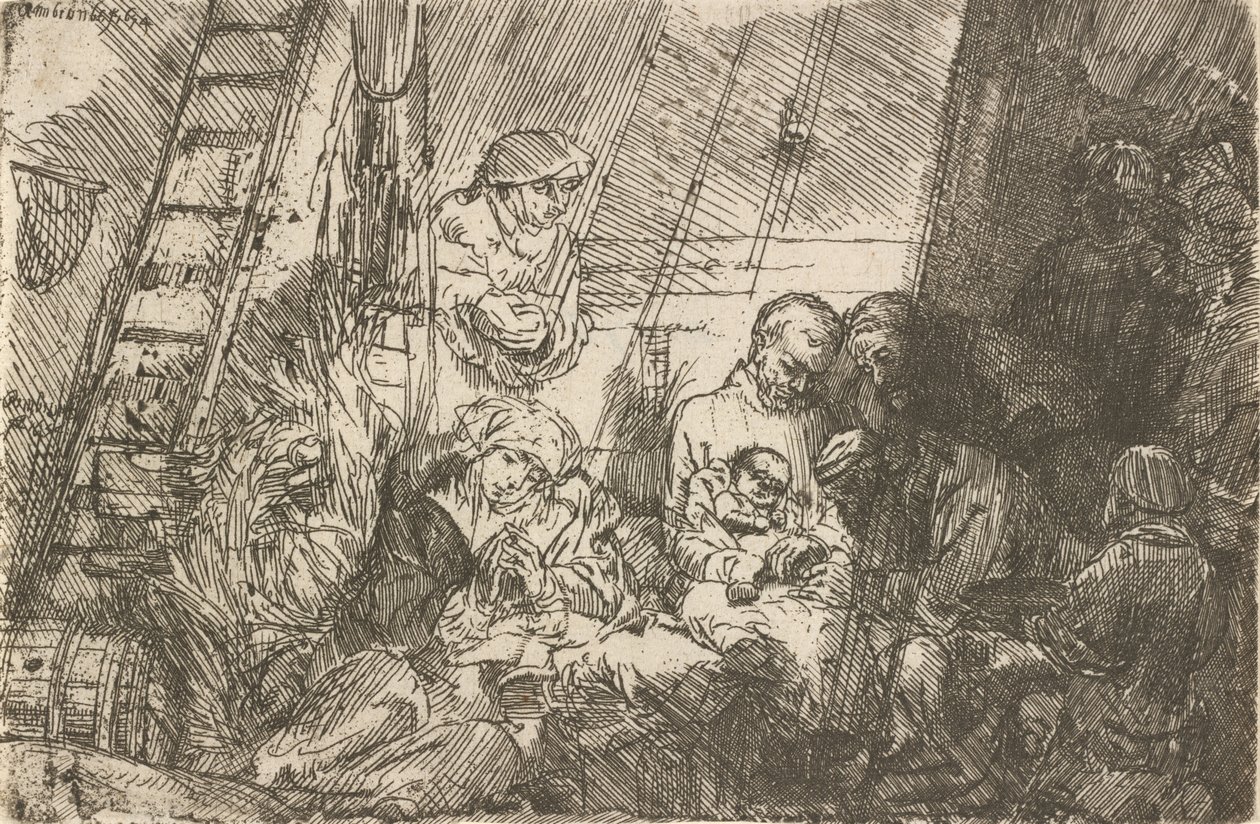 La circuncisión en el establo, 1654 de Rembrandt van Rijn