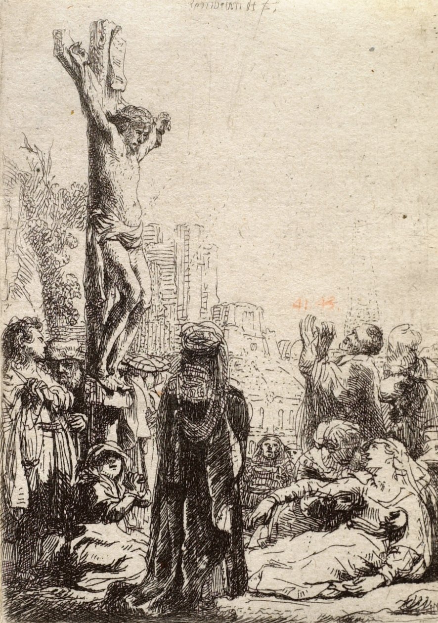 La crucifixión de Rembrandt van Rijn