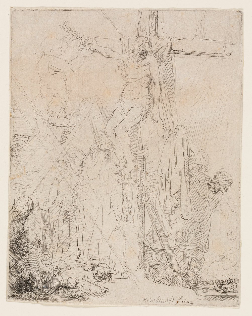 El Descendimiento de la Cruz: Un boceto de Rembrandt van Rijn