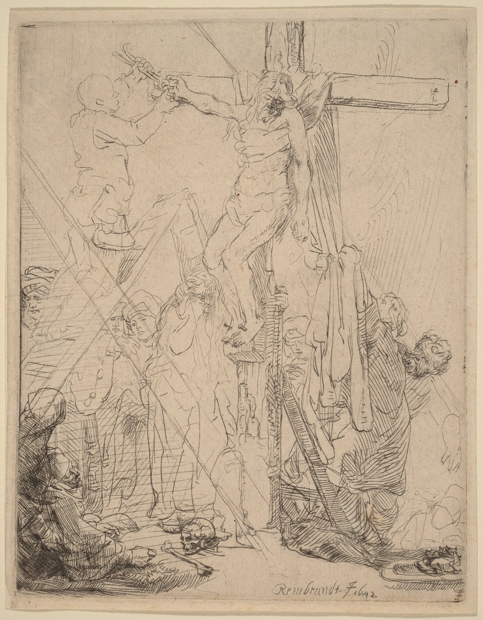 El Descendimiento del Crucifijo: un boceto de Rembrandt van Rijn