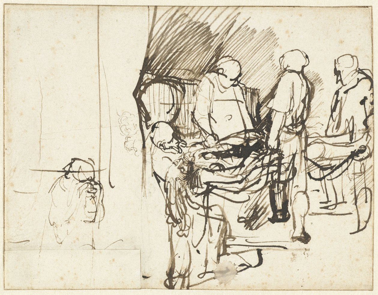 «El entierro», sobre un boceto de un verdugo de Rembrandt van Rijn