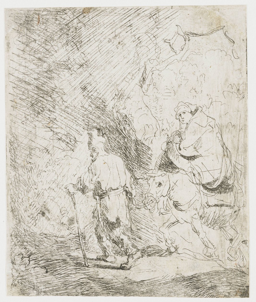 La huida a Egipto de Rembrandt van Rijn