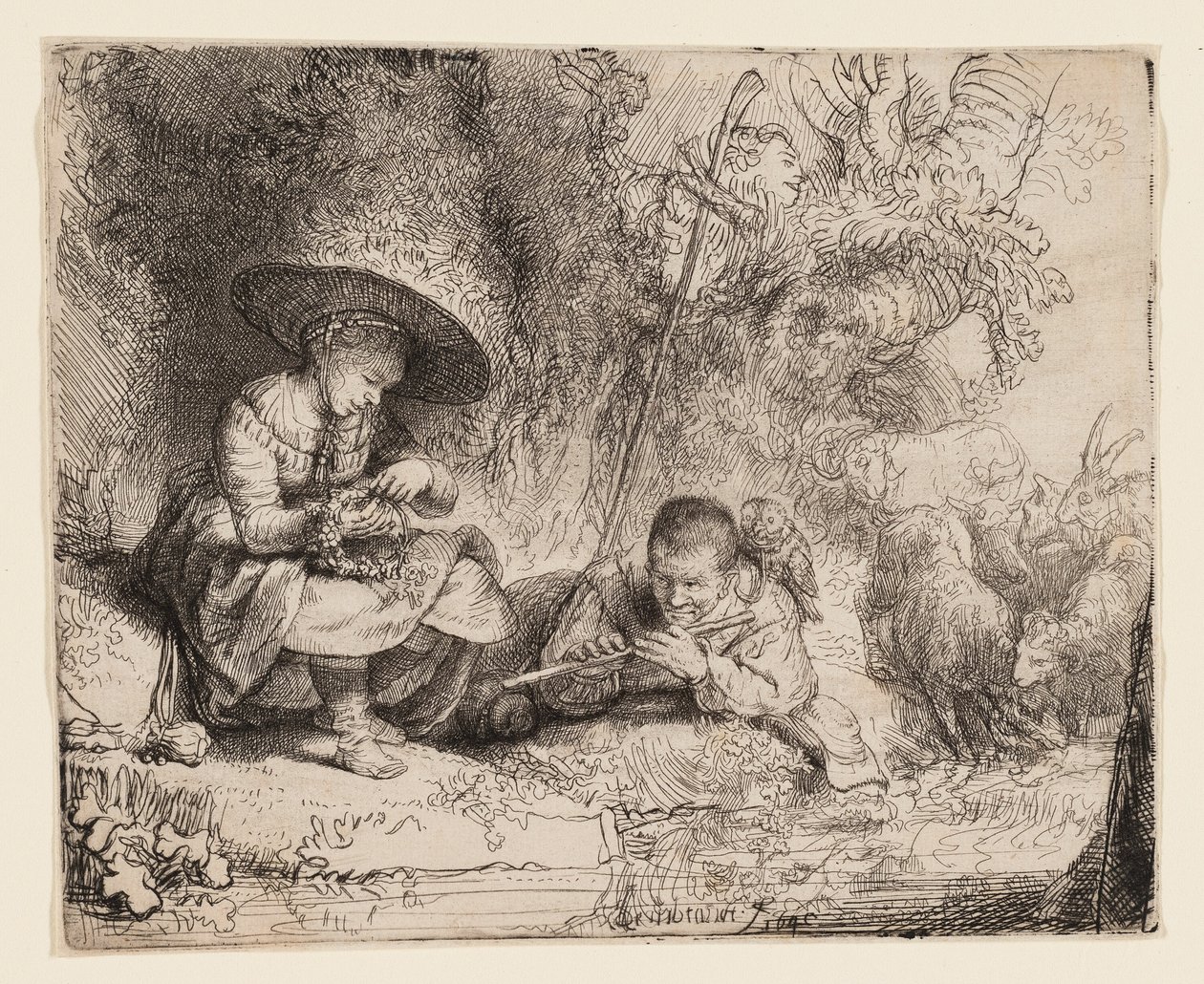 El flautista de Rembrandt van Rijn