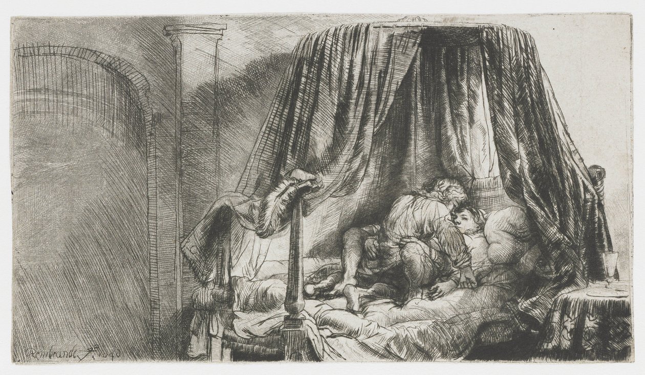 La cama francesa de Rembrandt van Rijn