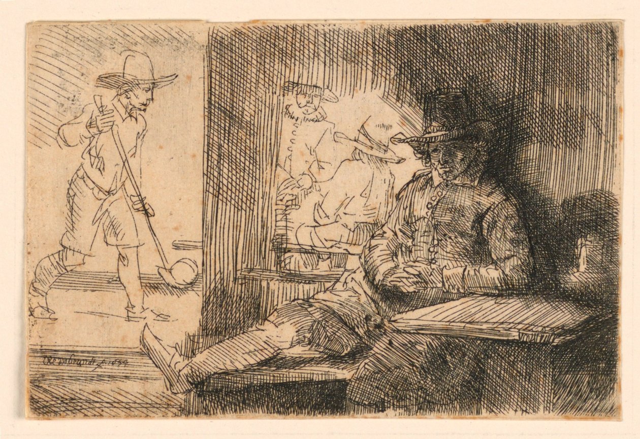 El jugador de golf de Rembrandt van Rijn