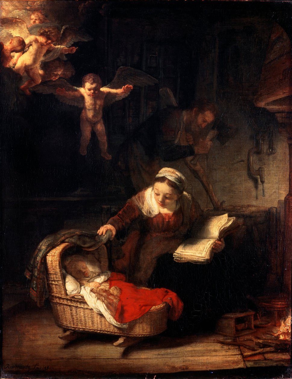 La Sagrada Familia, 1645 de Rembrandt van Rijn