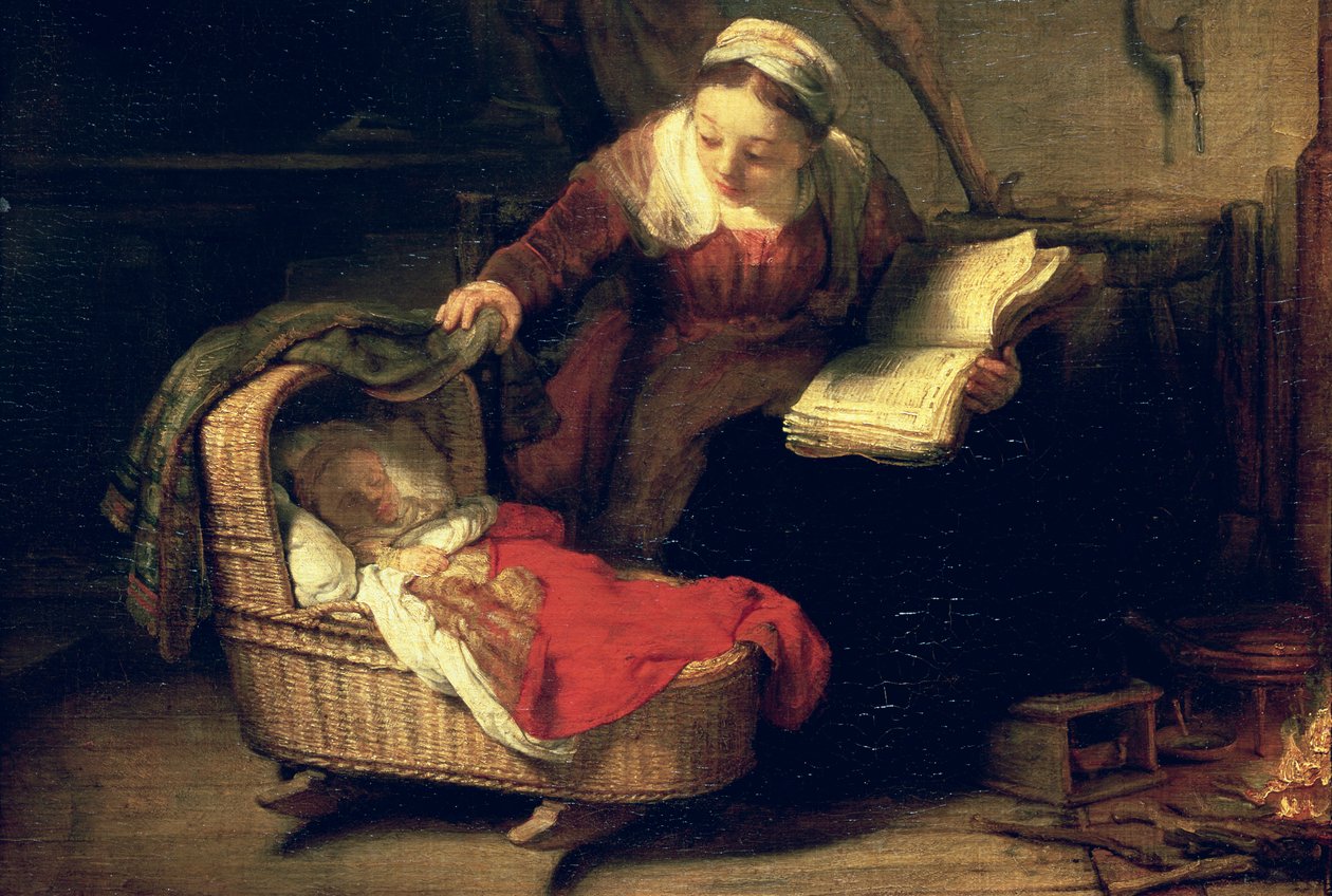 La Sagrada Familia, c.1645 (detalle) de Rembrandt van Rijn