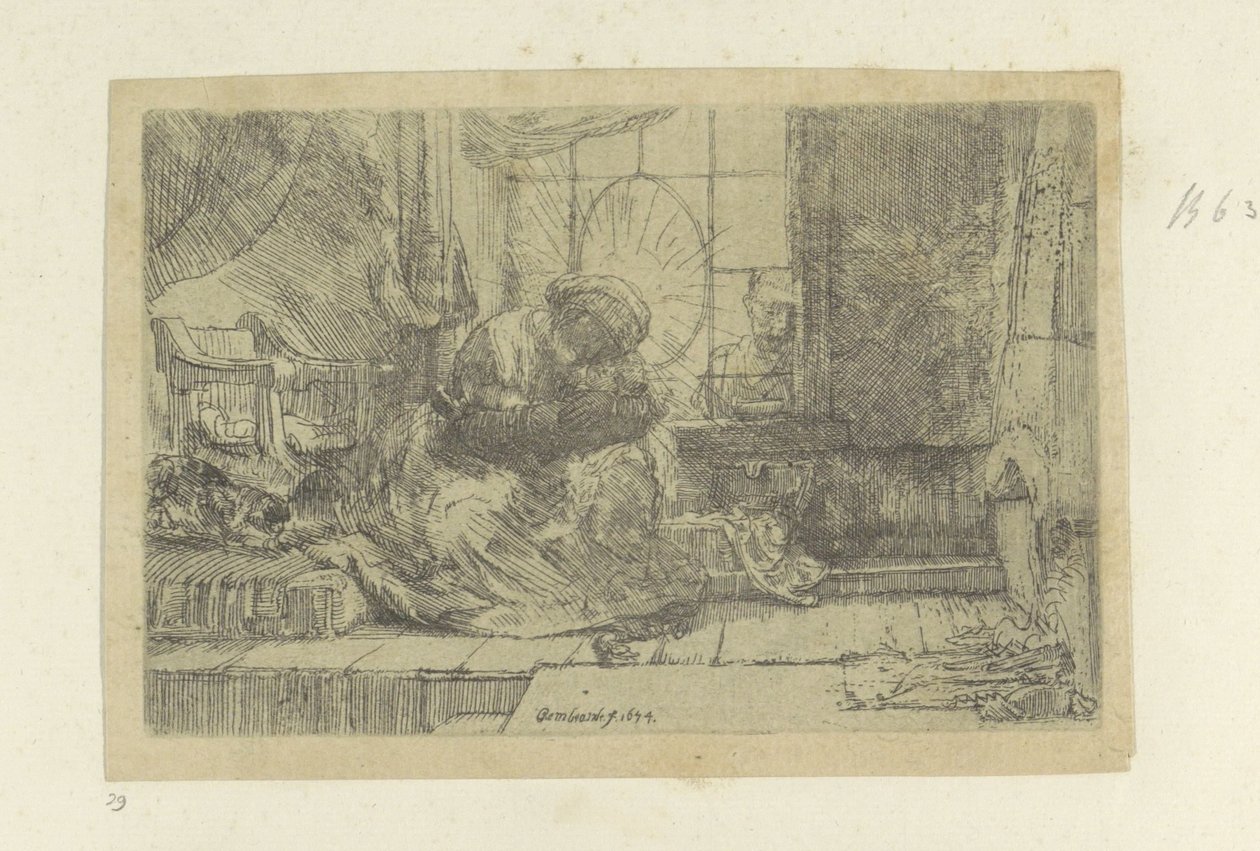 La Sagrada Familia con el Gato y la Serpiente de Rembrandt van Rijn