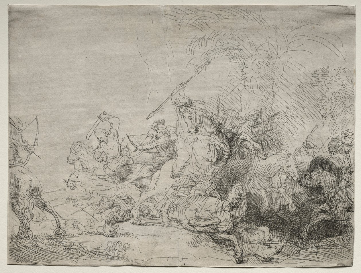 La Gran Caza del León de Rembrandt van Rijn