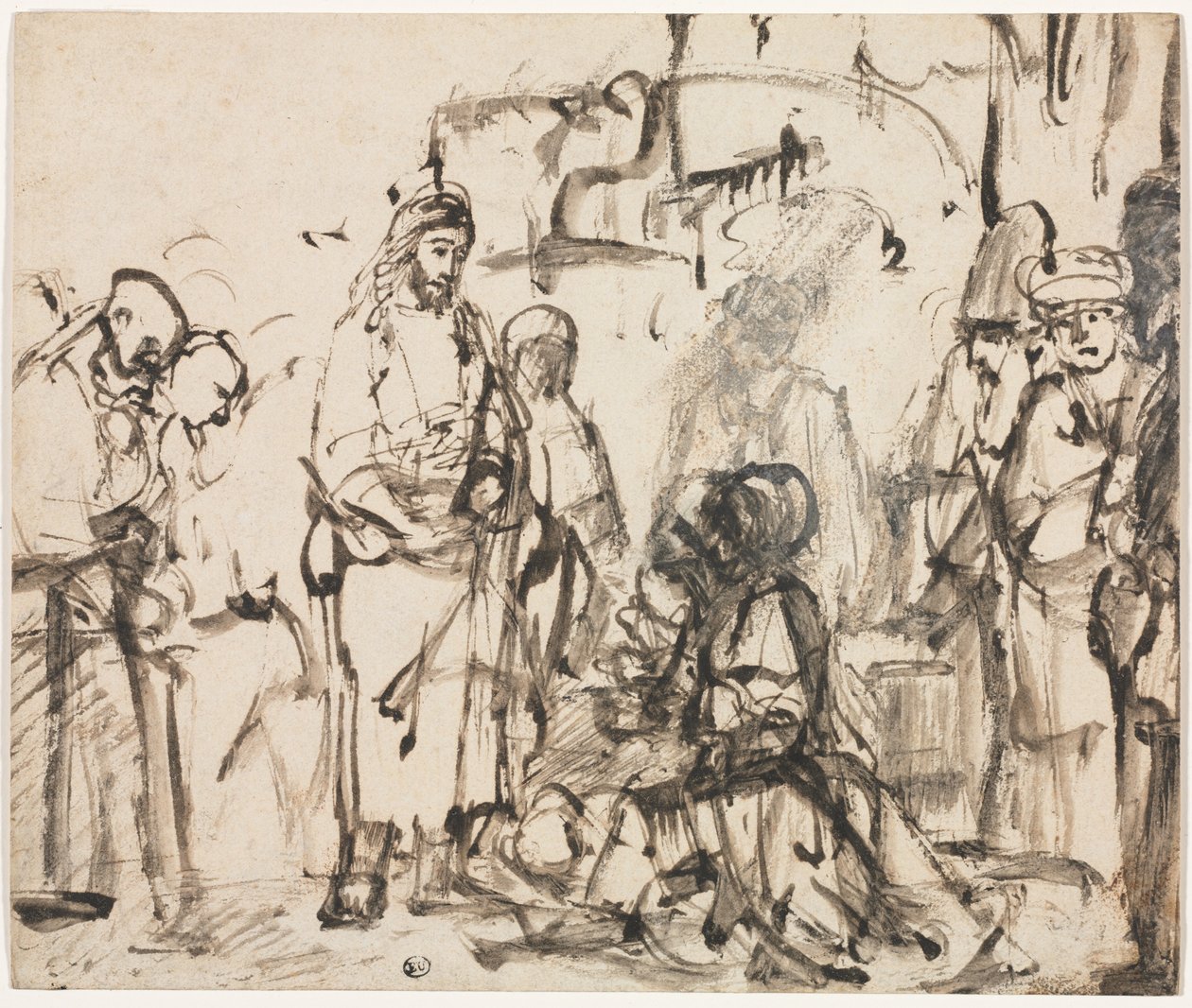 El Encuentro de Cristo con Marta y María después de la Muerte de Lázaro, c. 1662-65 de Rembrandt van Rijn