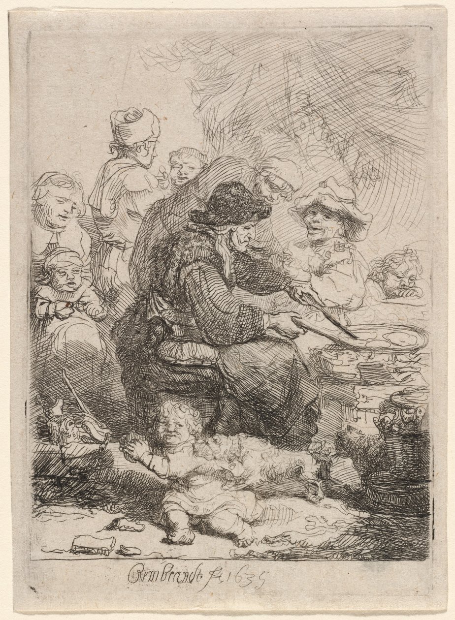 La mujer de los panqueques de Rembrandt van Rijn