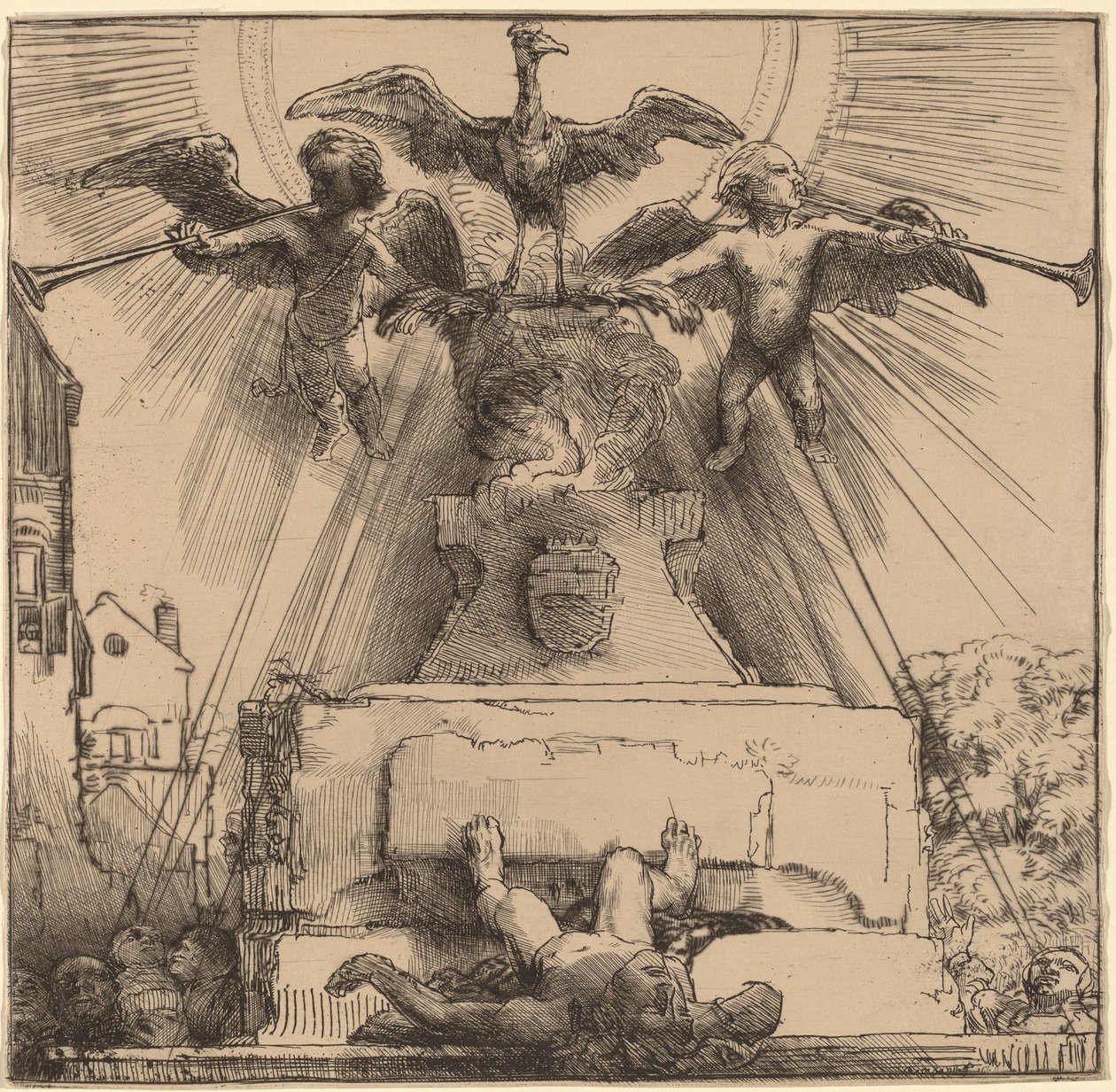 El fénix o la estatua derribada de Rembrandt van Rijn