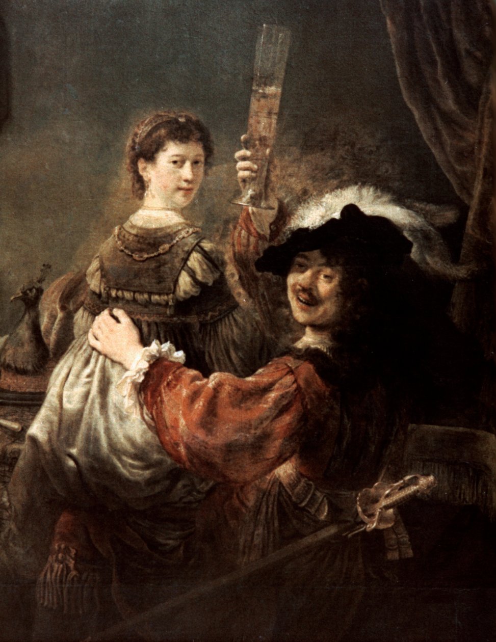 El Hijo Pródigo en la Taberna Rembrandt y Saskia, c1635 de Rembrandt van Rijn