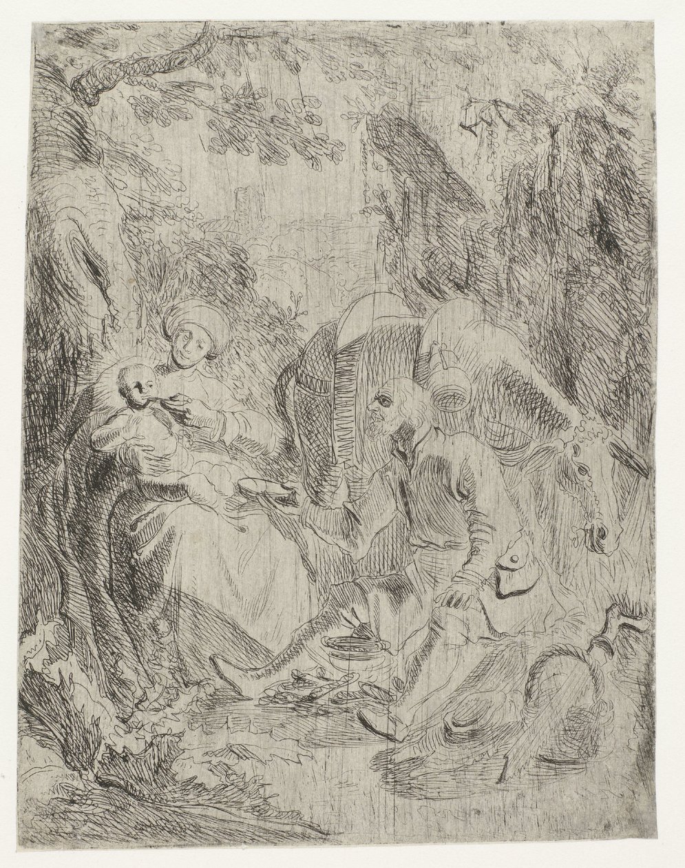 El resto del viaje a Egipto de Rembrandt van Rijn