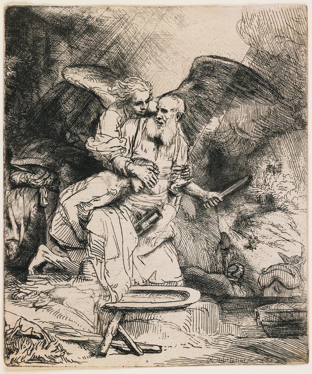 El sacrificio de Isaac de Rembrandt van Rijn