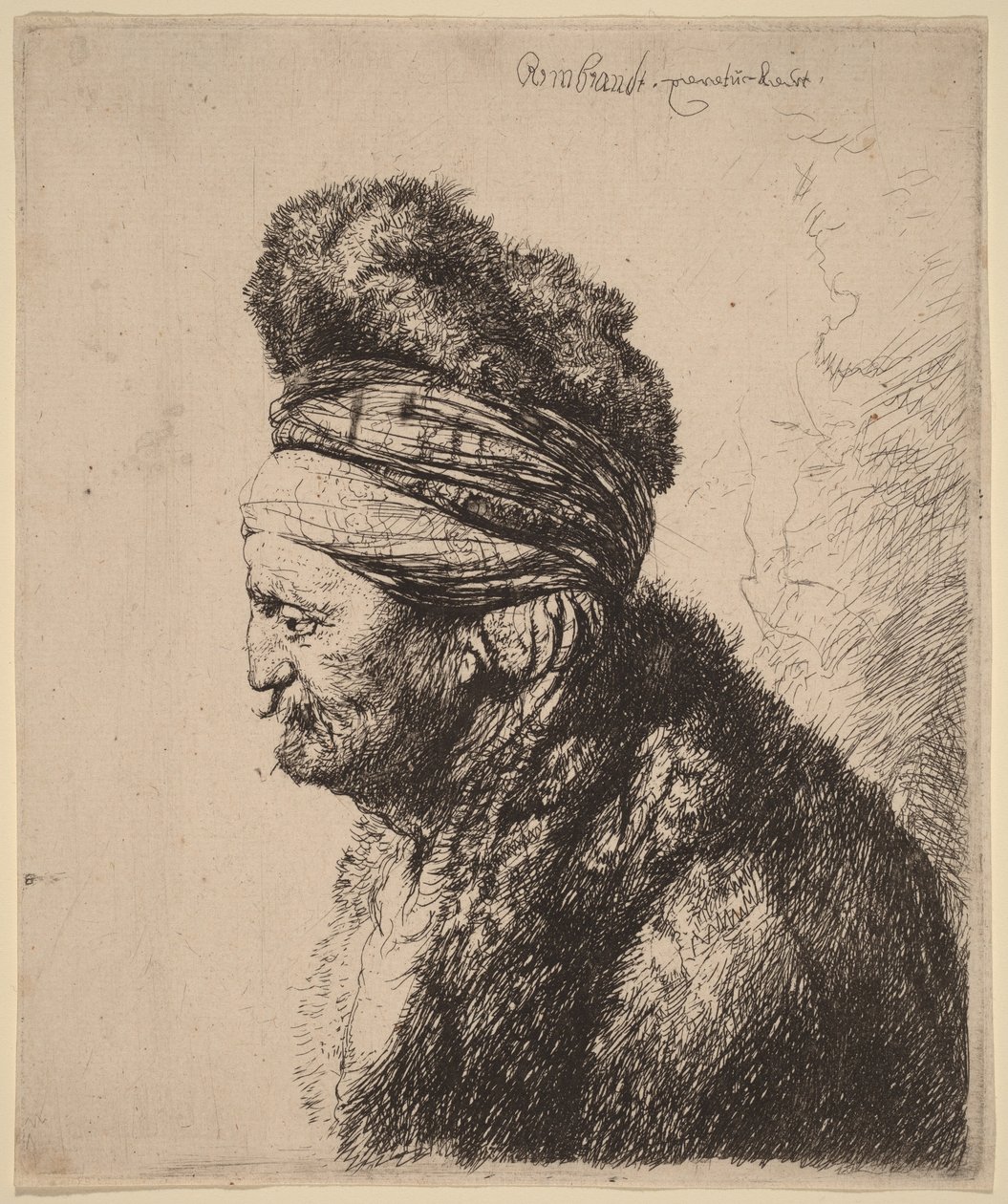 La segunda cabeza oriental de Rembrandt van Rijn