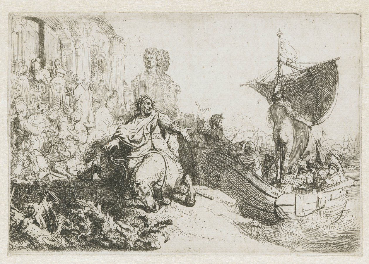 El barco de la fortuna de Rembrandt van Rijn