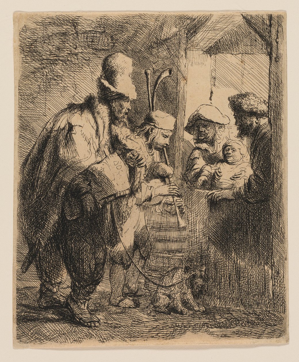 Los músicos ambulantes de Rembrandt van Rijn