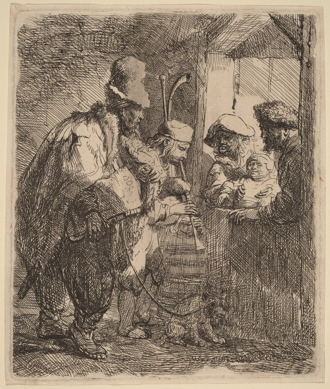 Los músicos ambulantes de Rembrandt van Rijn
